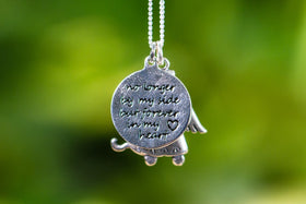 Sterling Silver Cat Angel with 'Forever in my Heart' Saying
