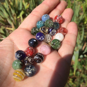 Unity Pendant with Infused Cremains and 12mm glass marble