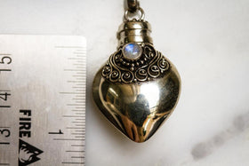 Sterling Silver Heart Keepsake Pendant Necklace For Cremains or Hair