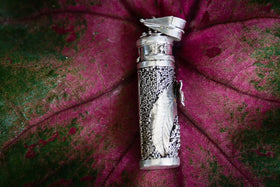 Sterling Silver Keepsake Pendant For Ashes - With Flower