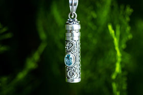 Sterling Silver Keepsake Pendant For Cremains or Hair
