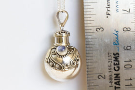 Sterling Silver Keepsake Pendant - Moonstone
