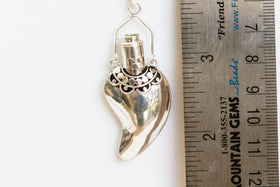 Sterling Silver Twisted Heart Keepsake Pendant Necklace For Cremains or Hair