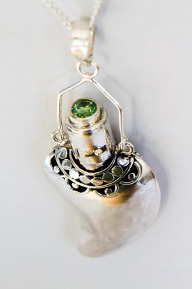 Sterling Silver Twisted Heart Keepsake Pendant Necklace For Cremains or Hair