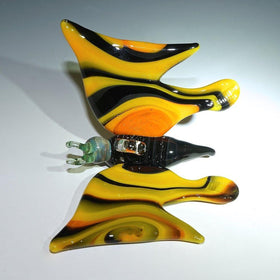 Yellow Monarch Butterfly with Infused Cremation Ash